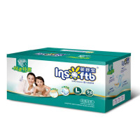 婴舒宝 婴儿纸尿裤尿不湿 棉柔透气 L码96片 绿钻