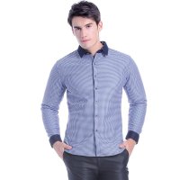 浪莎保暖内衣 衬衫领加绒加厚商务休闲保暖衬衣