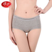 浪莎女士内裤 纯棉女月经期三层前后防漏中腰生理裤棉质月经内裤4条
