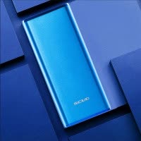 飞毛腿SCUD10000MAH 1万充电宝 大容量苹果小米正品移动电源华为薄PD电脑 [宝石蓝]PD快充闪充