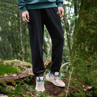 361°男裤新款宽松透气直筒针织束脚休闲运动卫裤薄绒裤子