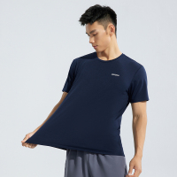 361°运动t恤男新款速干圆领纯色健身薄款透气环保面料短袖