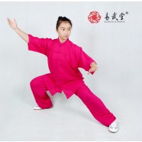 易武堂太极服 纯天然 98%棉2%丝 男女夏款短袖 武术练功服装 透气吸汗垂感好厂家直销