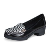 特丽雅 2014秋款粗跟休闲单鞋英伦风欧美潮女鞋厚底真皮女士单鞋