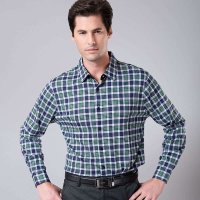 圣吉卡丹 春季男士新款商务休闲长袖格子T恤 SCU13120060