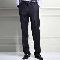 圣吉卡丹 时尚深蓝色精选羊毛面料适于男士多场合正装西裤下装SCG12061032