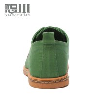 想川夏季透气男士英伦时尚休闲帆布鞋系带老北京低帮驾车板单鞋子