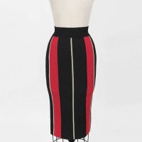 uptowngirl willhelm metallic knit pencil/2015春秋修身条纹半身长裙/均码