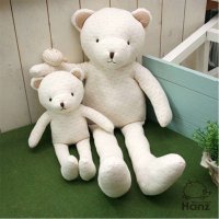 [Hanz]手工制作（Large）有机奶白小熊娃娃65cm