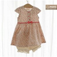 [Hanz]成品有机花色半袖连衣裙80，90，100，110