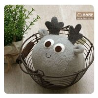 [Hanz]手工制作有机棉球状黑龙娃娃直径10cm