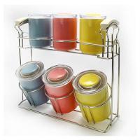 [GOLDERN BELL]淡雅色调双层架6个装调料筒320*100*270mm