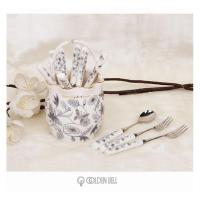 [GOLDERN BELL]蝴蝶系列灰色勺筷筒（大）11件套85*85*160mm