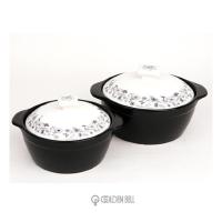 [GOLDERN BELL]蝴蝶系列灰白色砂锅套装