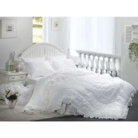 [IRIS]纯白蕾丝边(Q)毯子155*210cm