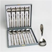 [GOLDERN BELL]赫拉磨砂勺筷+白钢饭勺组合11件套