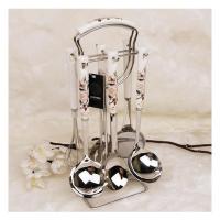 [GOLDERN BELL]白玫瑰陶瓷柄隔热厨房用具7件套7件套