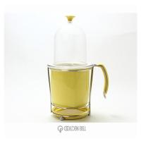 [GOLDERN BELL]黄绿色带落水槽盖子陶瓷筷筒架套餐170*130*310mm（连盖子）