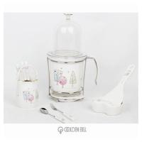 [GOLDERN BELL]冰淇淋系列冰淇淋系列可爱陶瓷筷筒架饭勺刀叉罐13件套装13件套