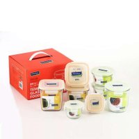 [Glasslock]圆形正方形保鲜盒8件装