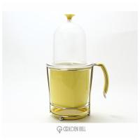 [GOLDERN BELL]黄绿色带落水槽陶瓷筷筒架+盖子170*130*310mm（连盖子）