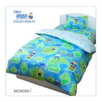 [MODERN.I]蓝色儿童拉链床上用品四件套薄被160*210毯子100*200枕套40*60