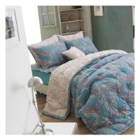 [爱丽思]蓝底粉色碎花SS三件套155*210+115*210+50*70cm