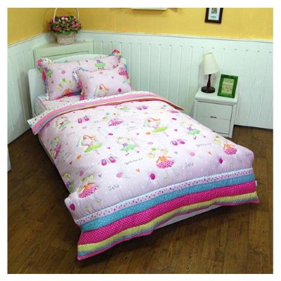 [MODERN.I]粉色娃娃彩虹拉链床上用品四件套薄被160*210枕套40*60床垫套100*200