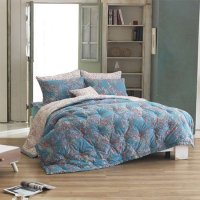 [爱丽思]水洗棉被子套装Q被子200*230+床垫155*210+枕套50*70*2个