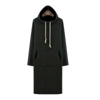 [PAPA-L]Kangaroo pocket hood OPS/2015春秋新款带帽休闲连衣裙/均码