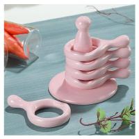 [Sammi]天空粉吊环勺筷托盘组合吊环勺筷托盘:长7.5cm 吊环挂件:直径8cm 高:9cm