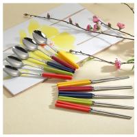 [Sammi]彩虹中勺筷密闭容器中号3个+小号3个+支架