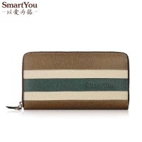 SmartYou新款 男式男士手包男撞色复古真皮牛皮手包 个性刻字