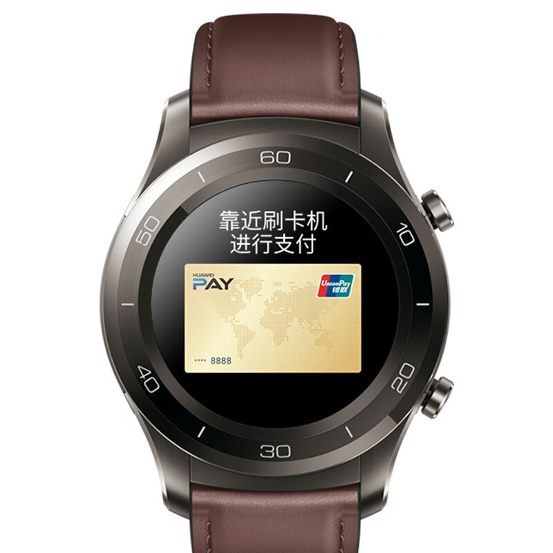 华为(HUAWEI)智能手表WATCH 2 pro单独通话手表GPS定位NFC支付心率监测防水手表 钛银灰