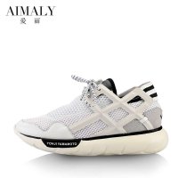 AIMALY爱丽2014秋冬新款休闲运动欧美平底舒适网布系带真皮女单鞋A14-3015