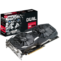 华硕（ASUS） DUAL-RX580-O8G OC版电竞游戏独立显卡