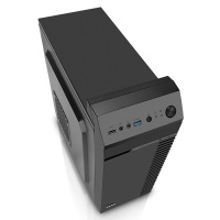 先马(SAMA)商英(黑) 便携式商务电脑小机箱 USB3.0/支持M-ATX主板 电脑机箱 黑色 MINI机箱
