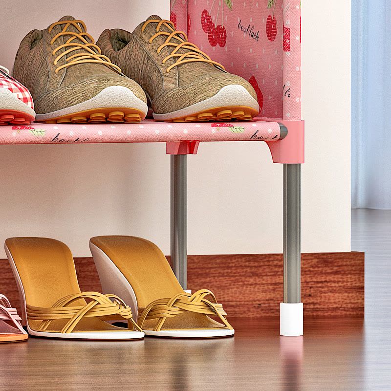 索尔诺简易多层鞋架 组装防尘鞋柜简约现代经济型铁艺收纳架K123图片