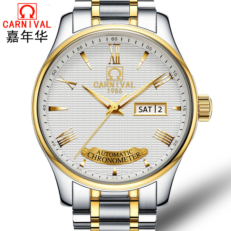 嘉年华(carnival)机械表8670g 瑞士嘉年华carnival手表男士全自动机械