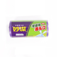 妙洁垃圾袋0373M 中号背心式加厚家用环保手提紫色卷装45厘米* 60厘米 *30只