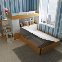 多功能子母床衣柜电脑桌组合高低床成人上下铺双层母子床