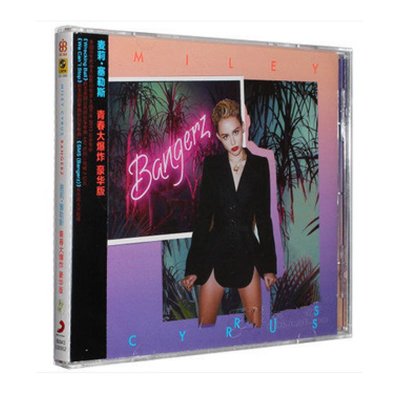 正版 Miley Cyrus麦莉赛勒斯 Bangerz青春大爆炸 CD+笔记本+贴纸