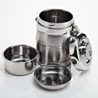 家兴 鼓形真空提锅 鼓型容量大 双层真空隔热防烫 保温持久 还能闷烧 带饭 装汤 1.4L