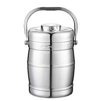 家兴家乐保温提锅1.28L 优质食品级不锈钢 双层持久保温 装饭 装菜 装汤 装粥 装面食