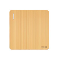 【官方旗舰店】德力西86型PC材质插座香槟金3D拉丝大板 1键一开单联 单控开关家用金色面板