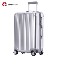 瑞士军刀SWISSGEAR新品l铝框拉杆箱 万向轮行李箱男女旅行箱密码箱韩版登机箱 铝框箱 拉杆箱PC+ABS