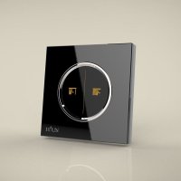 ZigBee典雅系列触控开关钢琴黑-窗帘面板