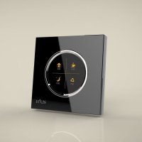 ZigBee典雅系列触控开关钢琴黑-情景面板