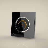 ZigBee典雅系列触控开关钢琴黑-调光面板