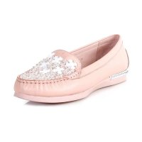 维杜拉 2014春季新品 水钻舒适女鞋 圆头平底平跟单鞋女W1405410